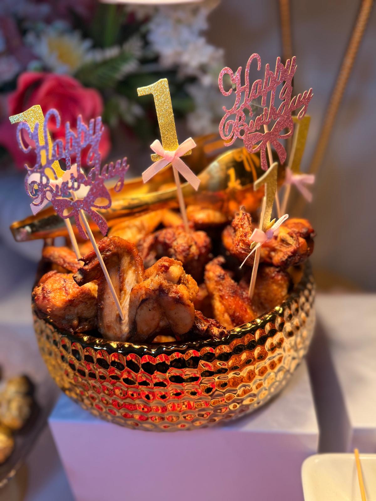 Luxury canapé platter by Mijays Bar at a London event